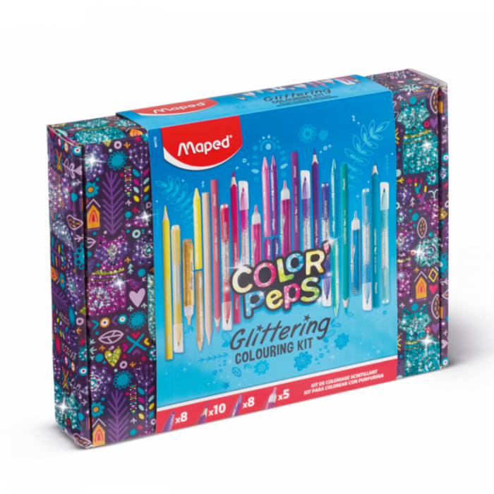 SET MAPED COLORPEPS GLITTERING CAJA