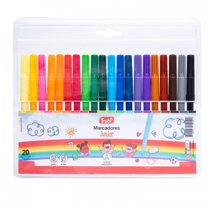 MARCADORES ESCOLAR TRABI JUNIOR x20