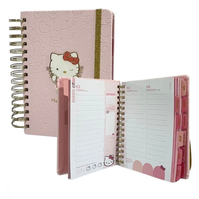 AGENDA MOOVING 14x20 ESPIRAL DIARIA HELLO KITTY