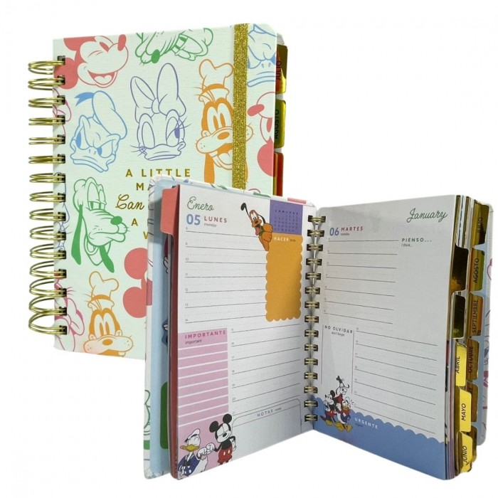 AGENDA MOOVING 14x20 ESPIRAL DIARIA MICKEY MOUSE