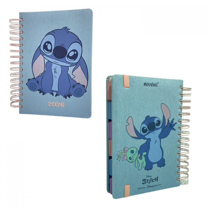 AGENDA MOOVING 14x20 ESPIRAL DIARIA STITCH