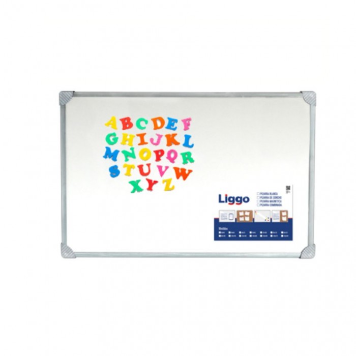 PIZARRA LIGGO BLANCA MAGNETICA 30x40 +ACCESORIO