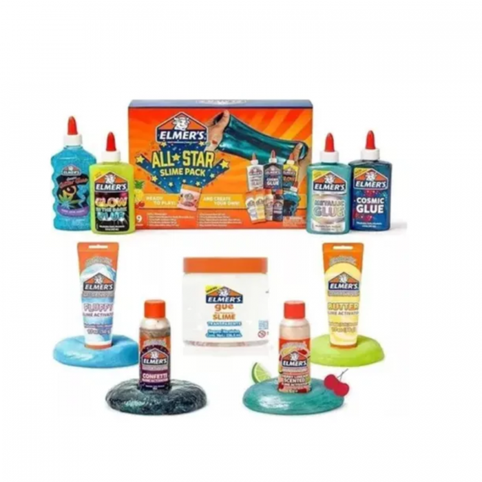 PEGAMENTO ELMERS KIT SLIME x 9 ESTRELLAS
