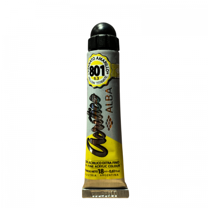 ACRILICO ALBA x   18ml.801 TITANATO AMARILLO