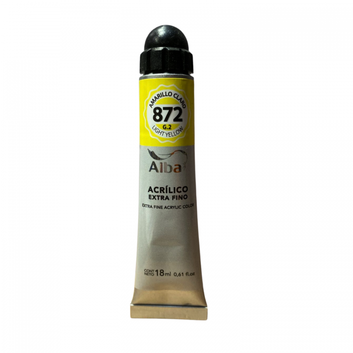 ACRILICO ALBA x   18ml.872 AMARILLO CLARO