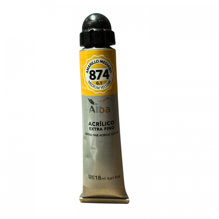 ACRILICO ALBA x   18ml.874 AMARILLO MEDIANO