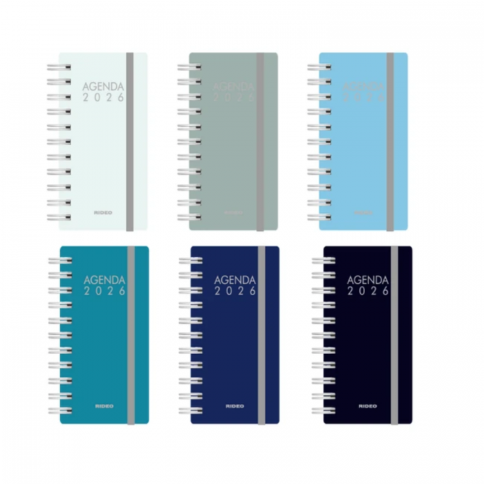 AGENDA RIDEO POCKET PVC ESPIRAL SEMANAL OCEAN
