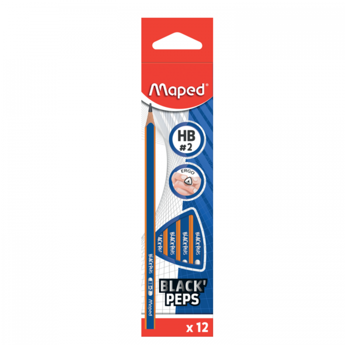 LAPIZ MAPED BLACK PEPS x12 HB