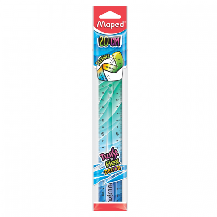 REGLA MAPED TWIST FLEX 20cm.DECORADA