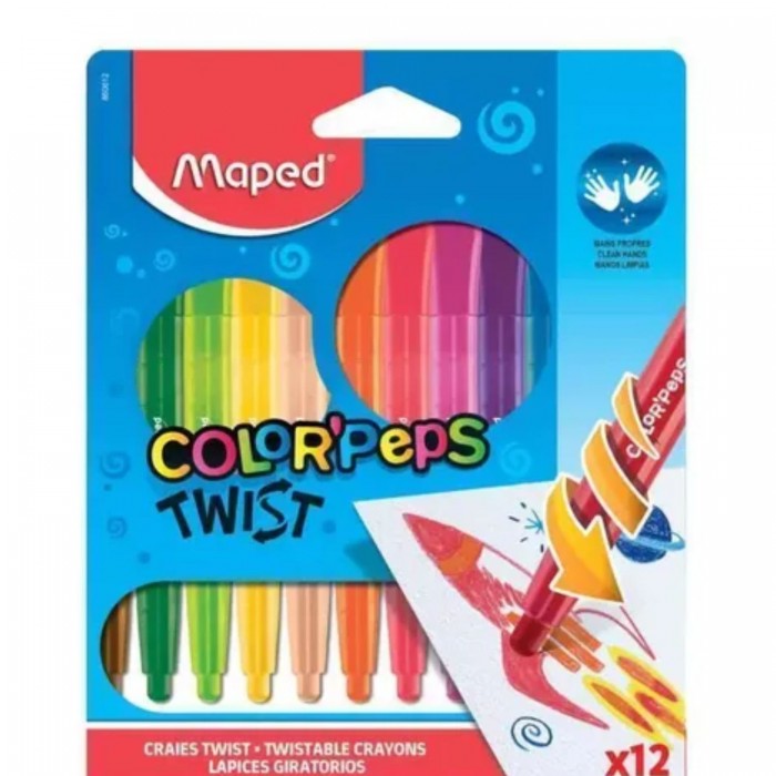 CRAYONES MAPED x12 COLORPEPS TWIST