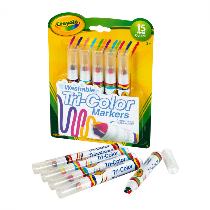 Marcadores escolar crayola x  5 tri-color
