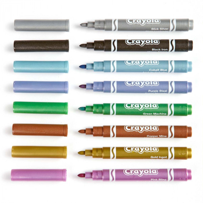 Marcadores escolar crayola x  8 metalico