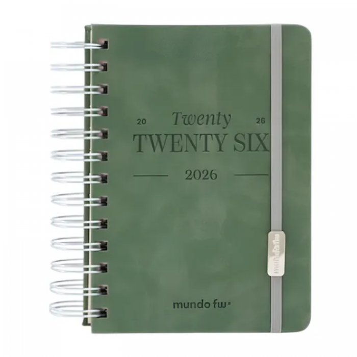 AGENDA FW DIARIA ESPIRAL 12x17 NEO GREEN