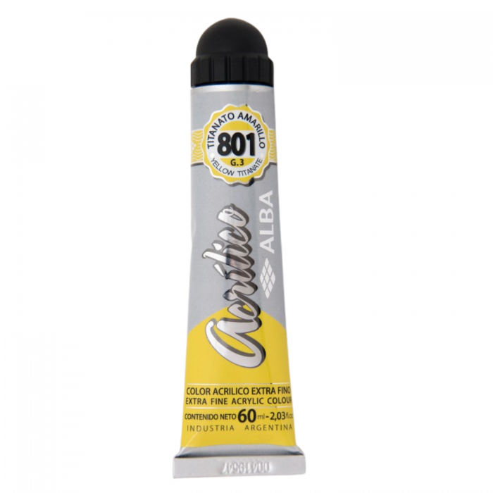 ACRILICO ALBA x   60ml.801 TITANATO AMARILLO