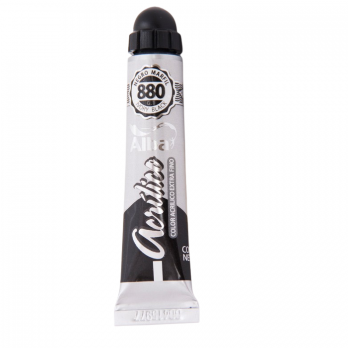 ACRILICO ALBA x   18ml.880 NEGRO