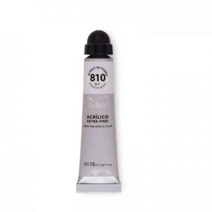 ACRILICO ALBA x   18ml.810 BLANCO TITANIO