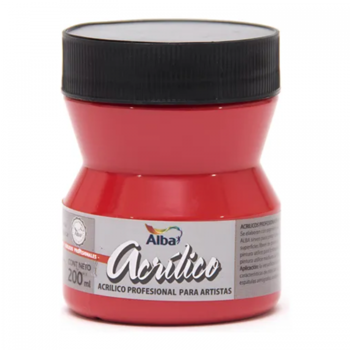 ACRILICO ALBA x  200ml.835 ROJO CADMIO MEDIA
