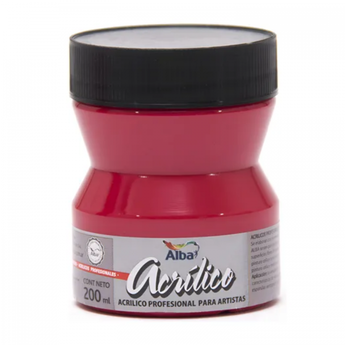 ACRILICO ALBA x  200ml.885 ROJO PERMANENTE