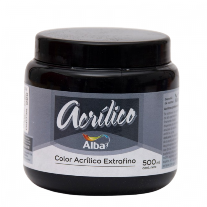 ACRILICO ALBA x  500ml.880 NEGRO MARFIL
