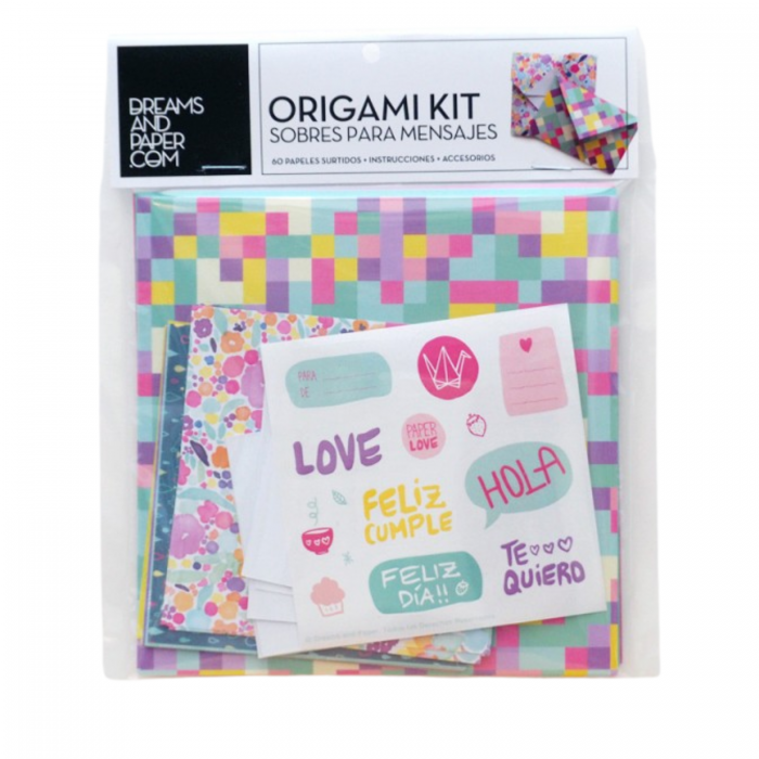 PAPEL ORIGAMI KIT SOBRES 15x15 PARA MENSAJE