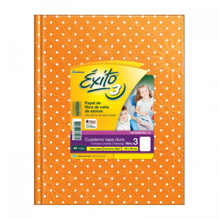 CUADERNO EXITO TAPA DURA  No.3  48hs.- NA.LUNARES