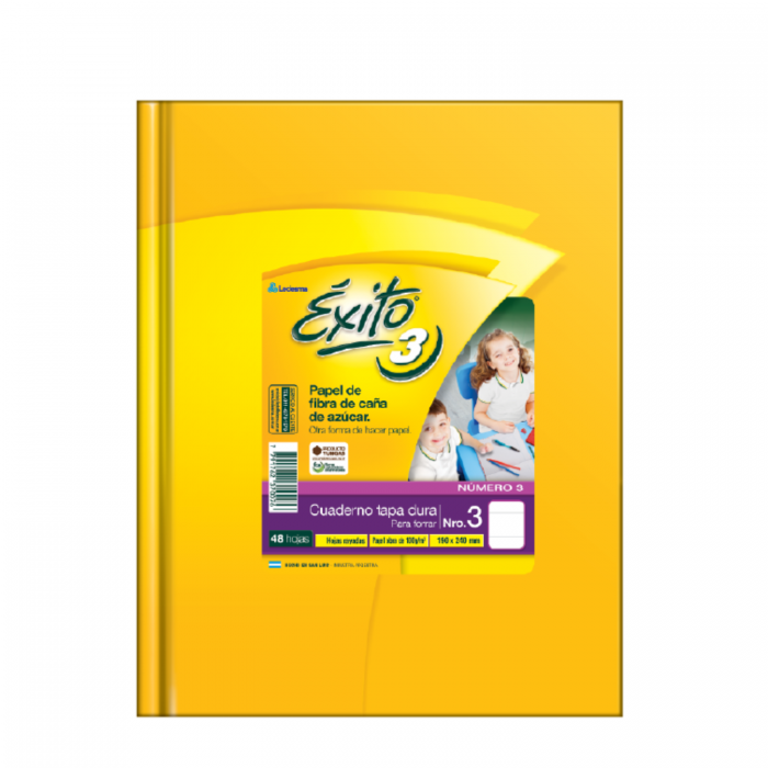 CUADERNO EXITO TAPA DURA  No.3  48hs.- PARA FORRAR