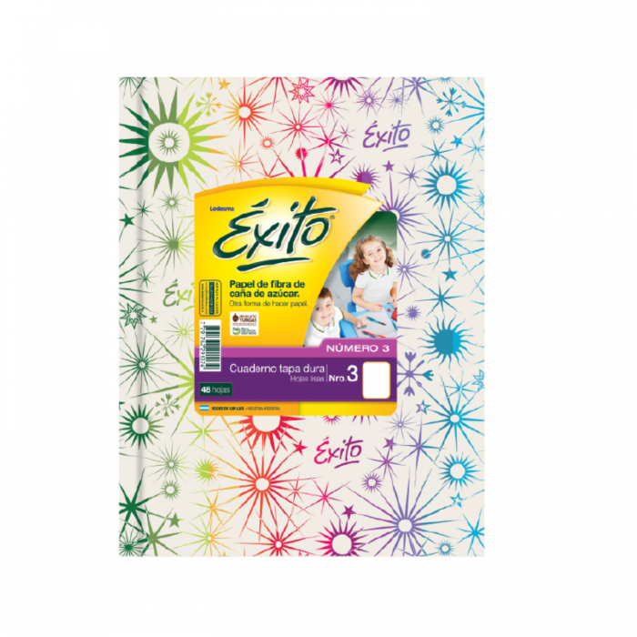 CUADERNO EXITO TAPA DURA  No.3  48hs.LISO