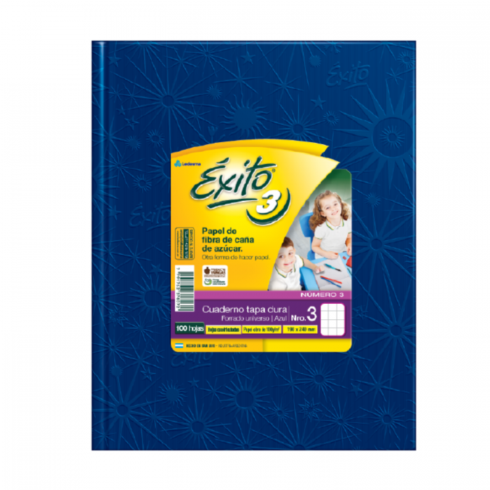 CUADERNO EXITO TAPA DURA  No.3 100hs.CUAD AZULÿÿ