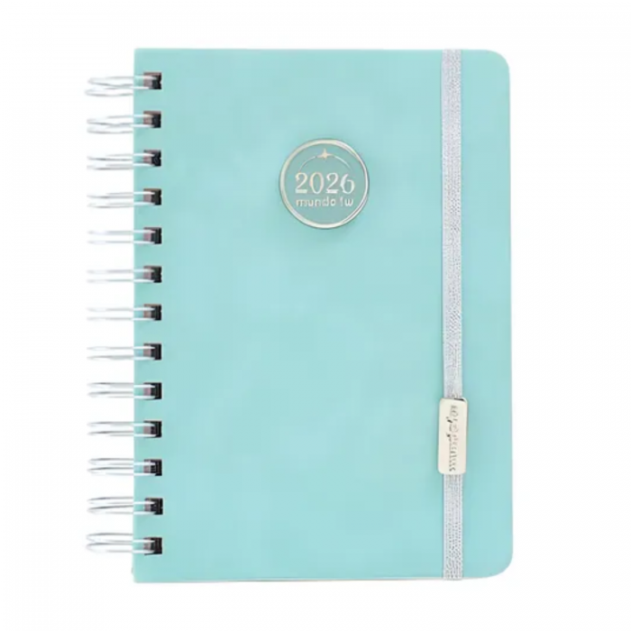 AGENDA FW 2 DIAS POR HOJA ESPIRAL 12x17 MINIMALISTA SKY