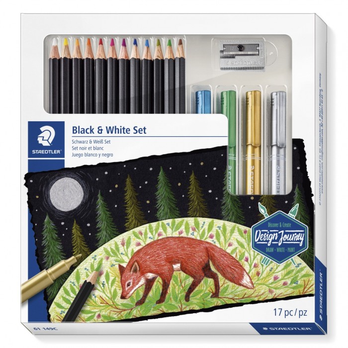 Lapiz staedtler set x17 black&white