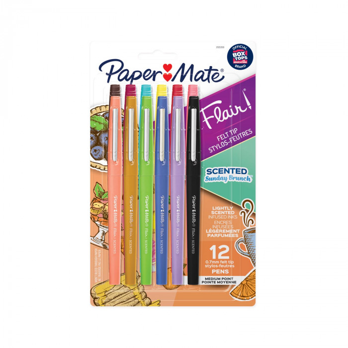 Marcadores fibra papermate flair scented x12