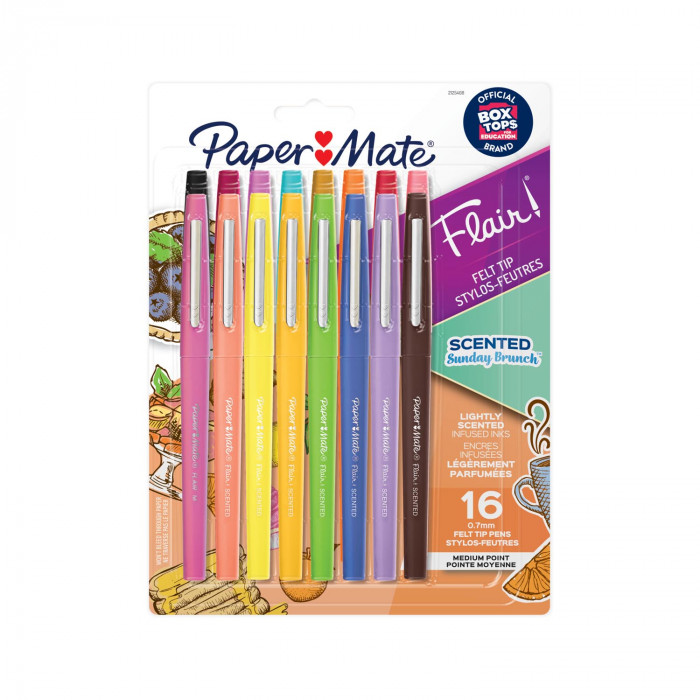 Marcadores fibra papermate flair scented x16