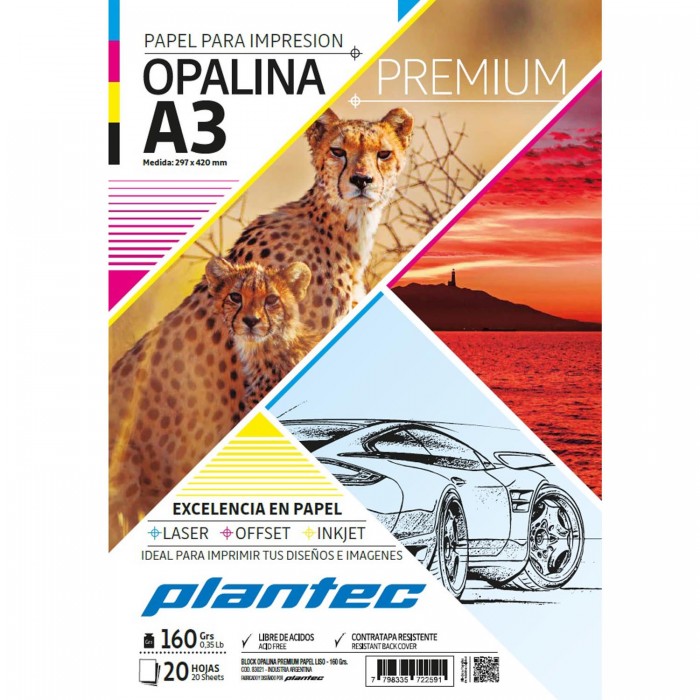 Opalina art nature a3 blanco 160g.x20