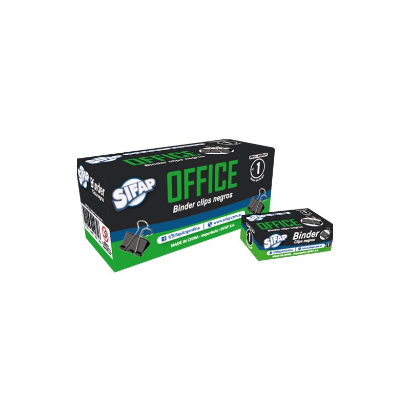 Aprieta papel super clip 19mm.x12 sifap Aprieta papel super clip 19mm.x12 sifap