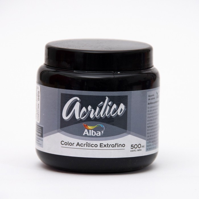 Acrilico alba x  500ml.880 negro marfil