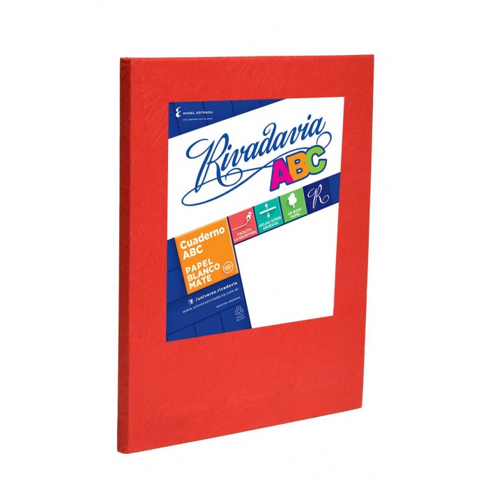 Cuaderno rivadavia abc 19x23 cuad araÃ±a rojo x48