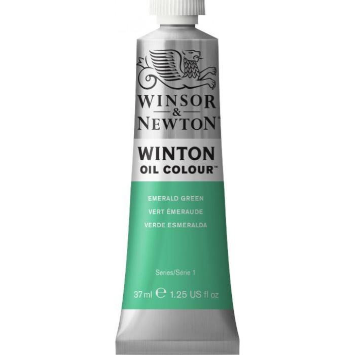 Oleo winsor & newton  winton 18 x 37ml.verde esmeralda