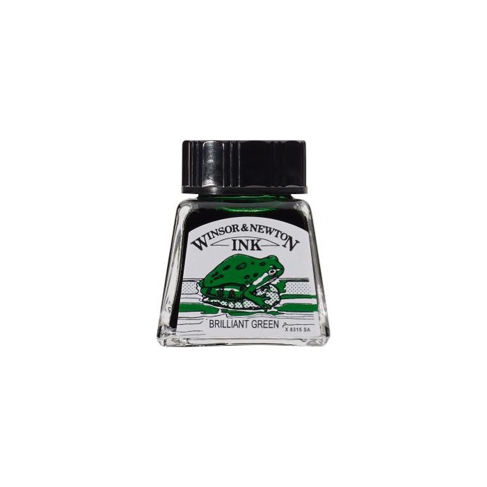 Tinta para dibujo winsor & newton  x 14ml.046 verde brilla