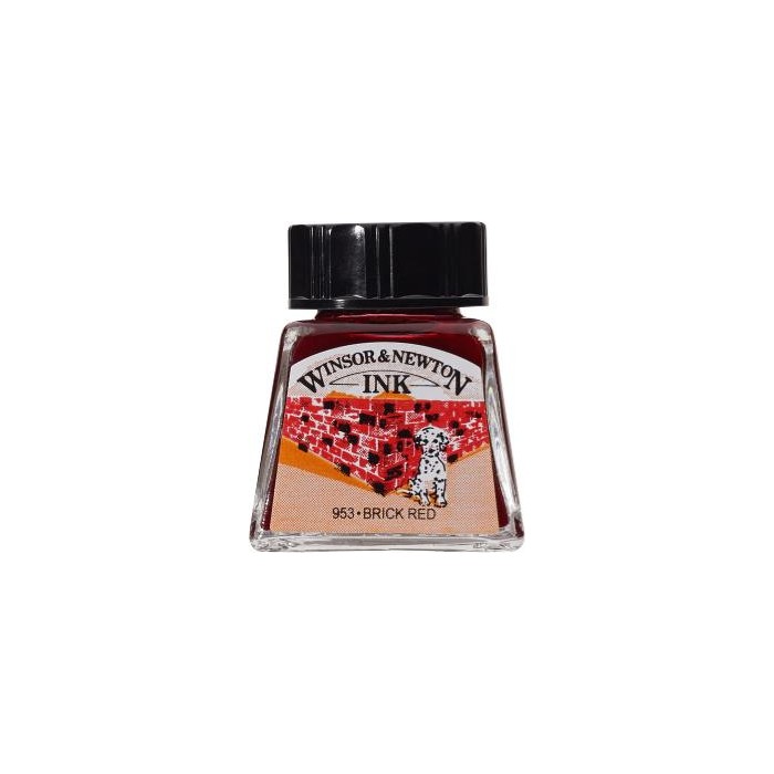 Tinta para dibujo winsor & newton  x 14ml.040 rojo ladril