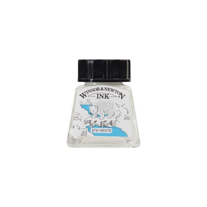 Tinta para dibujo winsor & newton  x 14ml.702 blanco