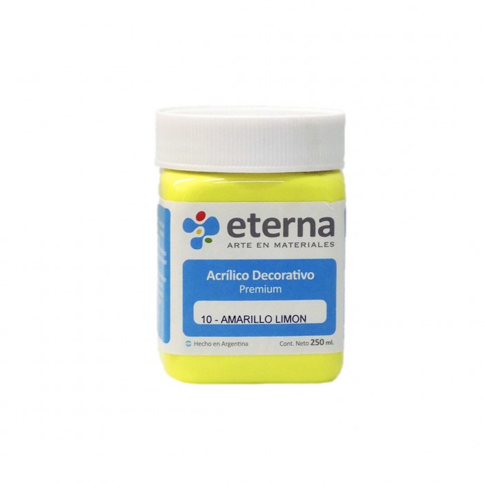 Acrilico eterna deco amarillo limon  x250ml.