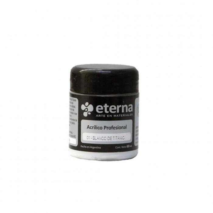 Acrilico eterna profesional blanco titanio   x 60ml.