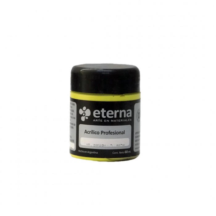 Acrilico eterna profesional amarillo limon   x 60ml.