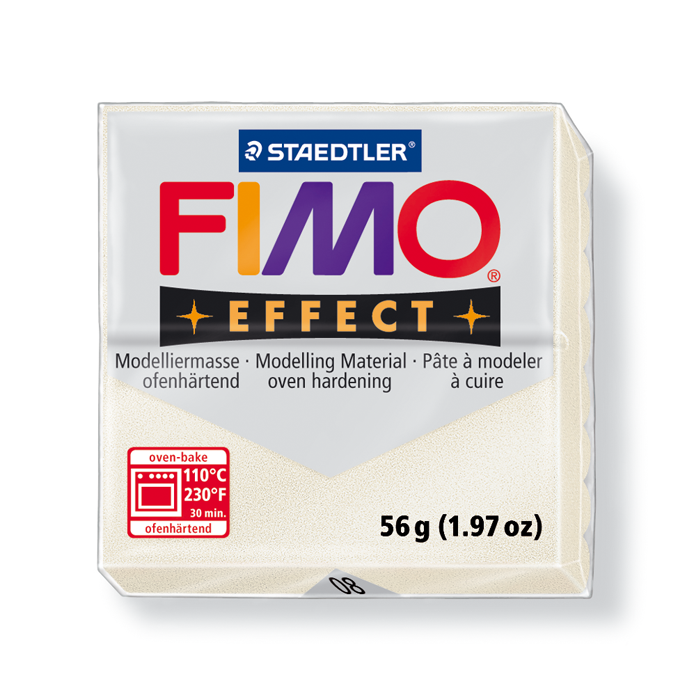 Arcilla fimo efect no.  8 56g.metalica blanco