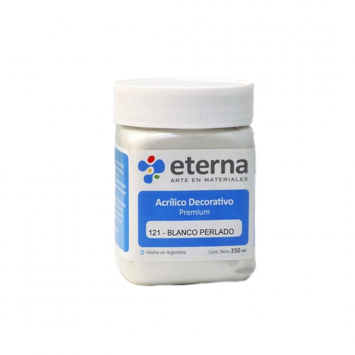 Acrilico eterna deco blanco perlado  x250ml.