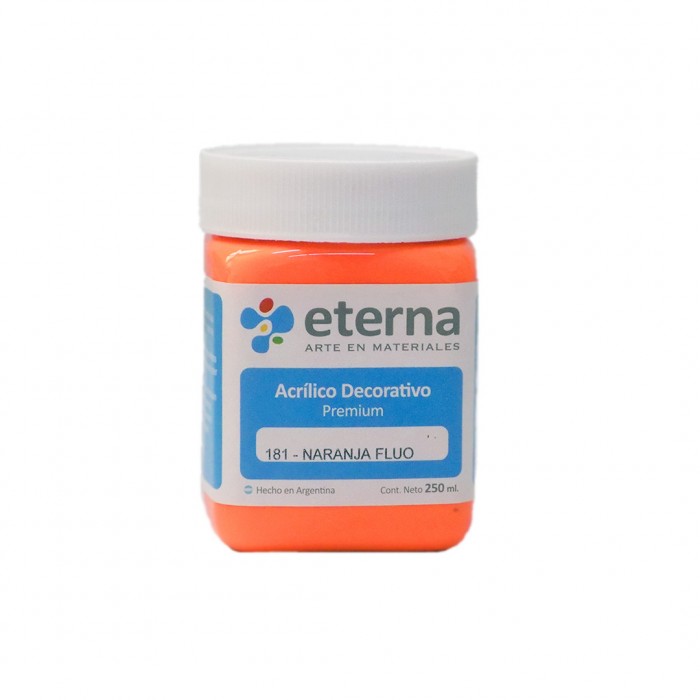 Acrilico eterna deco naranja fluo    x250ml.