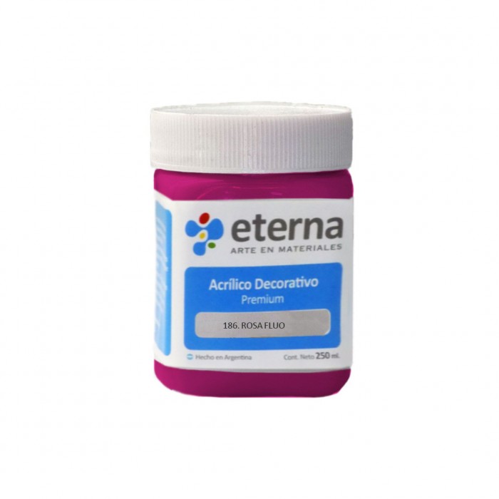 Acrilico eterna deco rosa fluo  x250ml.