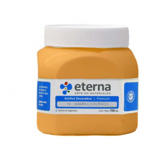 Acrilico eterna deco amarillo dorado x700ml.