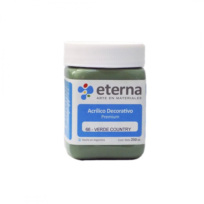 Acrilico eterna deco verde country x250ml. Acrilico eterna deco verde country x250ml.