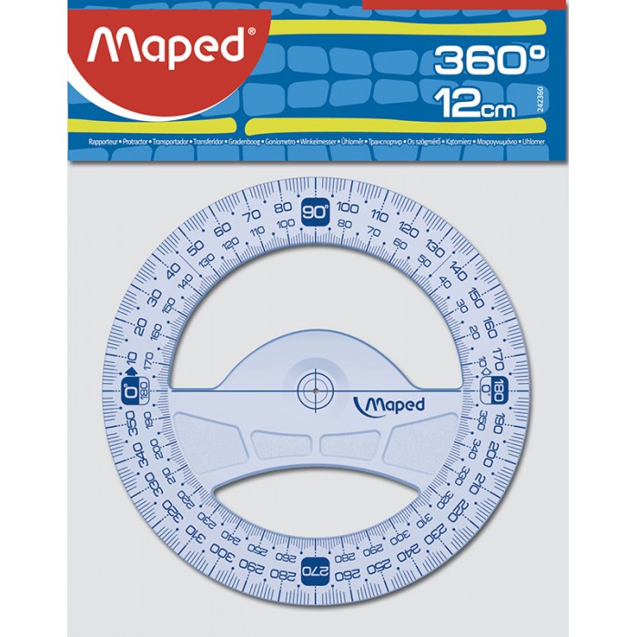 Transportador maped 360Â§ 12cm.blister